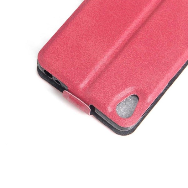 Amdrup vertikalt flip-etui i læder til Sony Xperia E5 - Hot Pink Pink