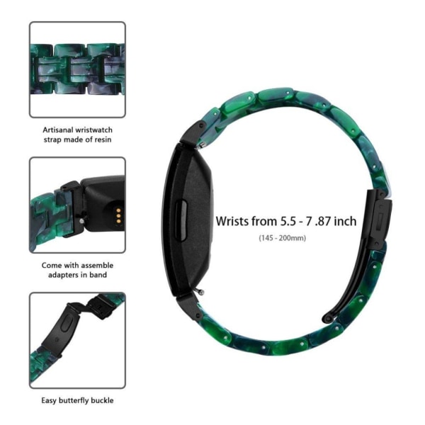 Fitbit Inspire / Inspire HR resin pattern watch band - Blackish Green Mix Grön