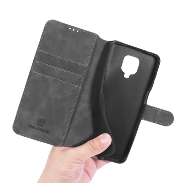 DG.MING Xiaomi Redmi Note 9 Pro / Note 9S / 9 Pro Max Retro Fodral - Grå Silvergrå