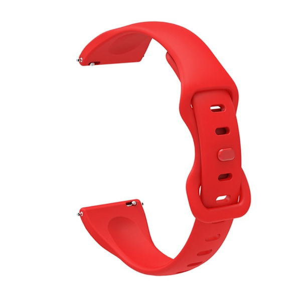 20mm Universal silikone 8-formet spænde urrem - Rød Red