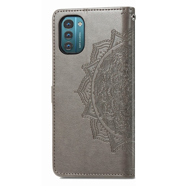 Mandala Nokia G21 / G11 Flip Etui - Grå Silver grey