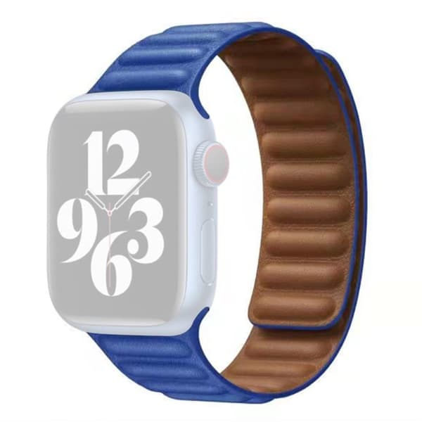 Urrem i ægte læder til Apple Watch Series 8 (41mm) - Klein Blå Blue