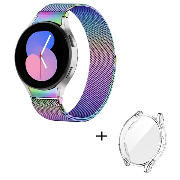 Samsung Galaxy Watch 5 (40 mm) urrem i rustfrit stål med klart cover - Flerfarvet Multicolor
