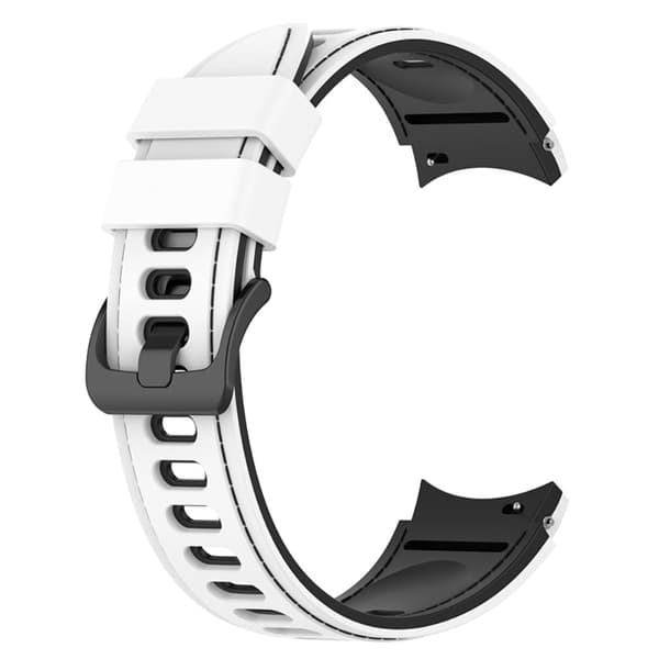 Samsung Galaxy Watch 5 / 4 / 3 silikone urrem - Hvid / Sort White
