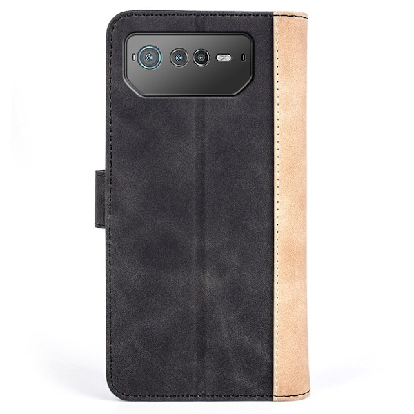 Tvåfärgat Asus ROG Phone 6 fodral i läder - Svart Svart