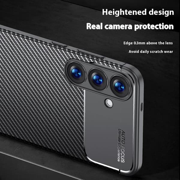Carbon Shield Samsung Galaxy S25 deksel - Svart Black