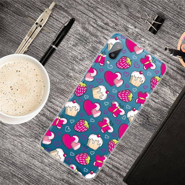 Deco Samsung Galaxy M02 / A02 Etui - Kake og Jordbær Multicolor
