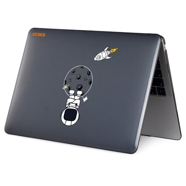 HAT PRINCE MacBook Air 13 M2 (A2681, 2022) astronauttityyli ja näppäimistön suojus - Kartoitettu Kuussa White