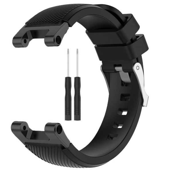 Amazfit T-Rex Pro / T-Rex / Ares klockarmband i silikon med twillstruktur - Svart Svart