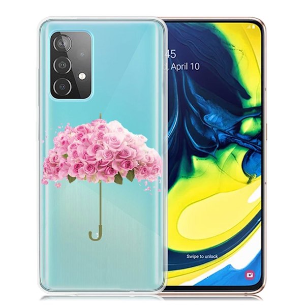 Deco Samsung Galaxy A82 5G Etui - Blomst Paraply Pink