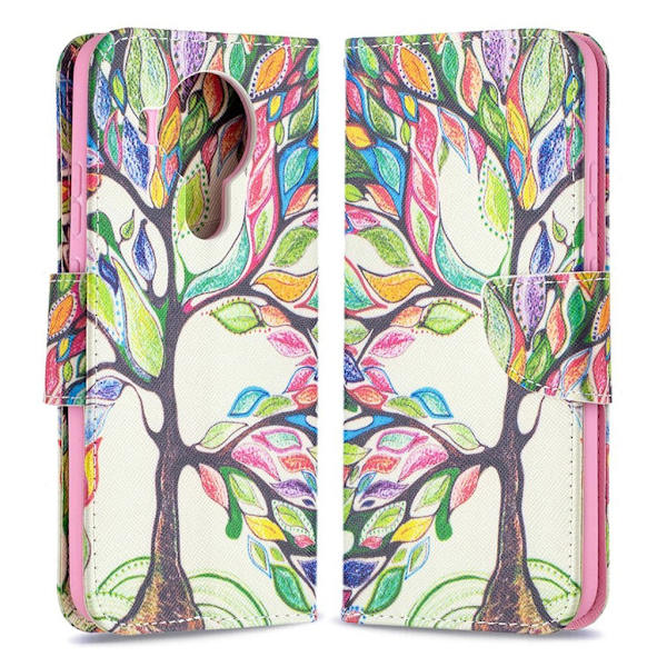 Wonderland Nokia 5.4 Flip etui - Farverigt træ Multicolor