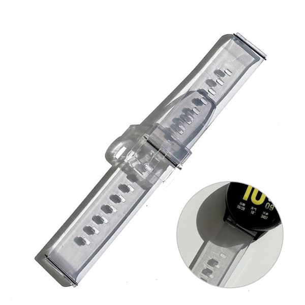 22mm Universal klockarmband i genomskinlig stil - Grå Silvergrå