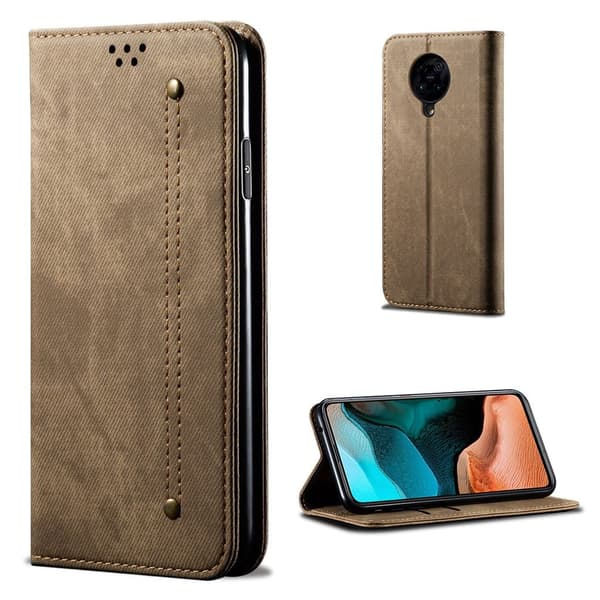 Jeans Xiaomi Redmi K30 Pro / Poco F2 Pro Etui - Khaki Brown