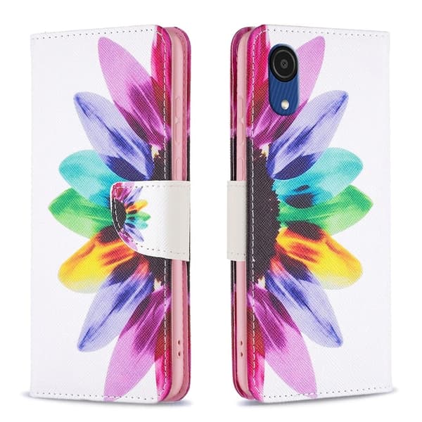 Wonderland Samsung Galaxy A03 Core Flip Etui - Solsikke Multicolor