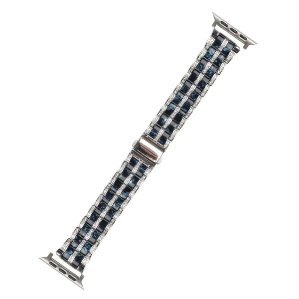 Apple Watch 40 mm urrem i rustfrit stål med rhinestone-dekor - S Black