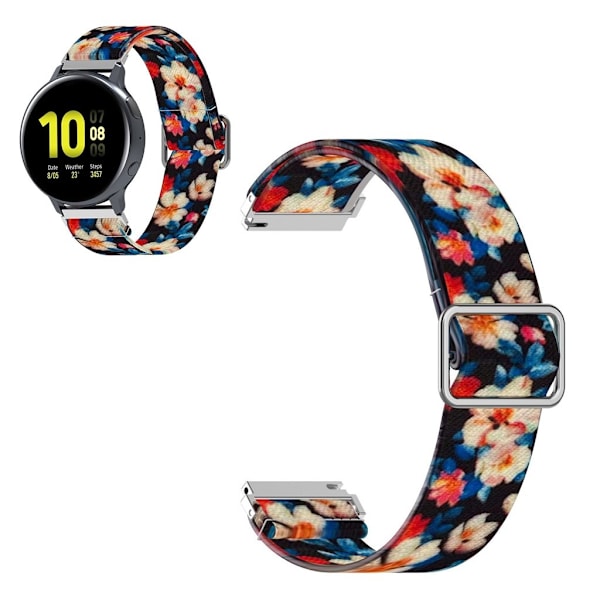 22mm nailon kellonauha Huawei ja Samsung kellolle - Azalea Multicolor