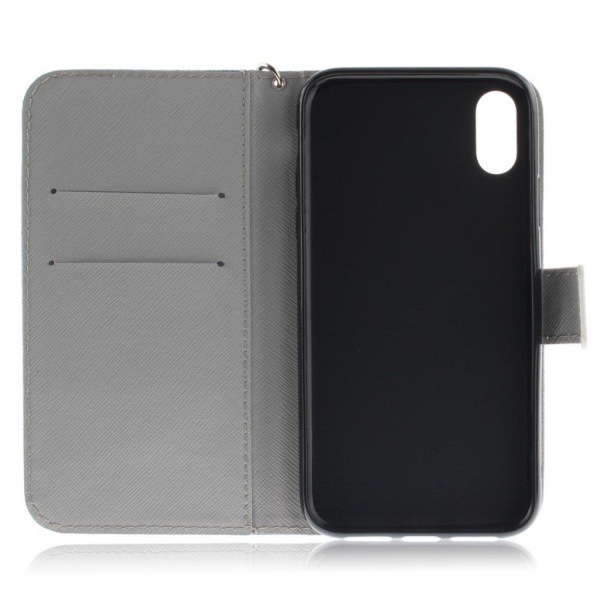 IPhone 9 mobilfodral är syntetläder silikon plånbok stående - Ti multifärg