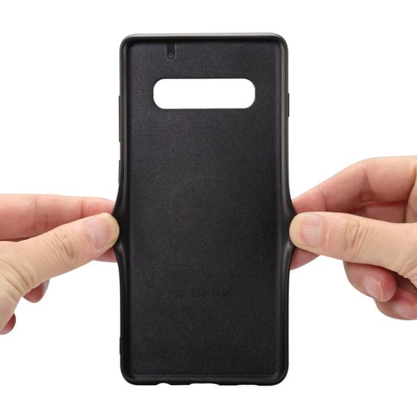 Samsung Galaxy S10 To Korts plads læder etui - Brun Brown