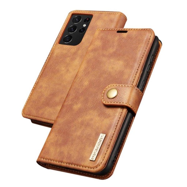 DG.MING Samsung Galaxy S21 Ultra 2-i-1 tegnebogstaske - Brun Brown