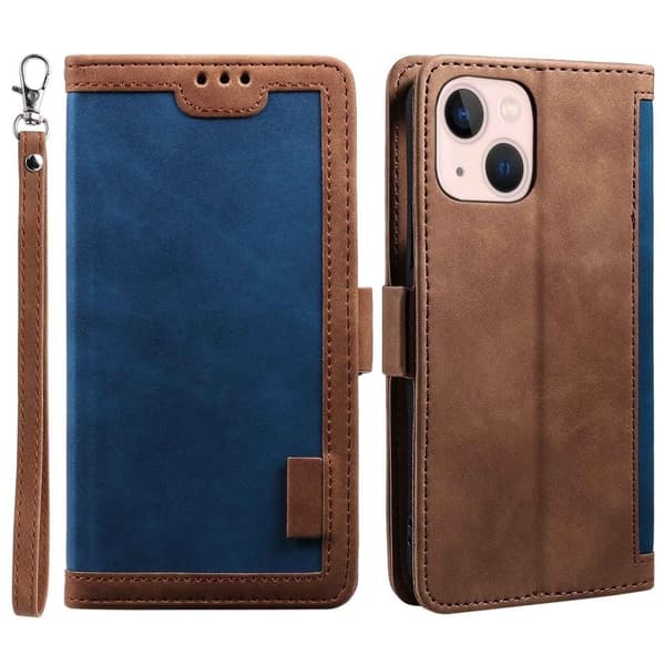 Surburbian iPhone 15 Läppäkotelo - Sininen Blue