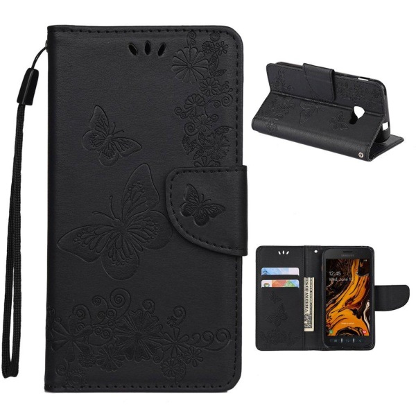Butterfly Samsung Galaxy Xcover 4S Etui - Sort Black