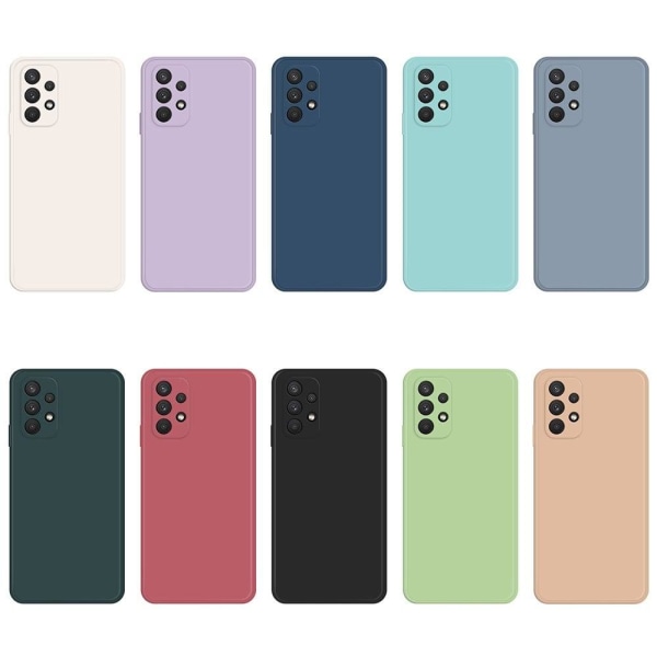 Skråt gummicover mod fald til Samsung Galaxy A32 - Cyan Green