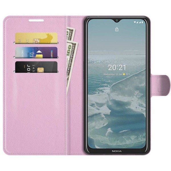 Classic Nokia G20 Flip etui - Lyserød Pink