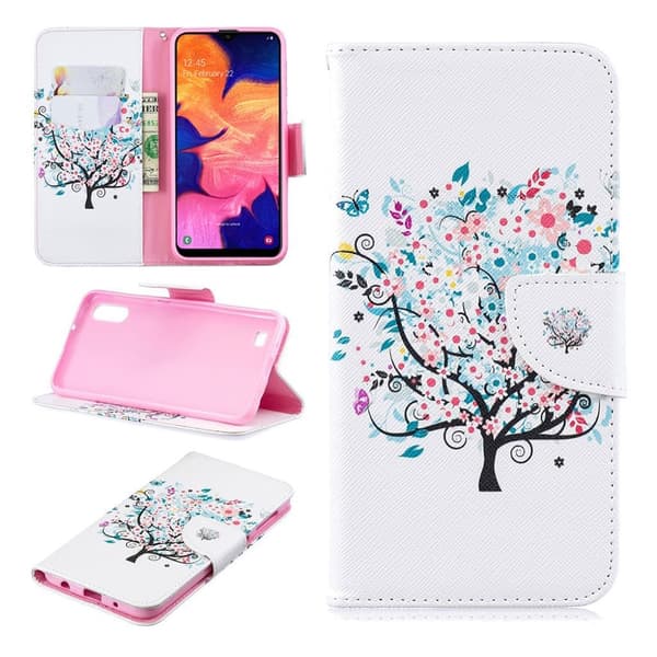 Wonderland Samsung Galaxy A10 veske - Blomstrende tre Pink