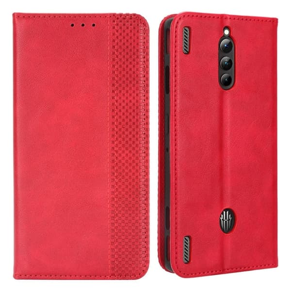 Bofink Vintage ZTE nubia Red Magic 8 Pro Plus / 8 Pro Nahkakotelo - Punainen Red