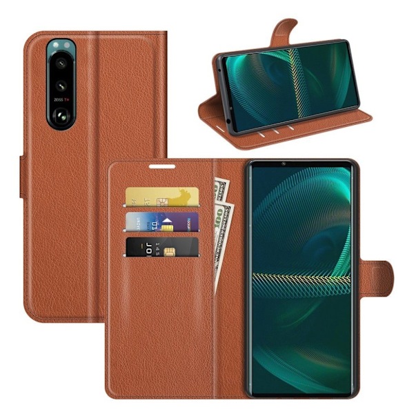 Classic Sony Xperia 5 III Flippetui - Brun Brown