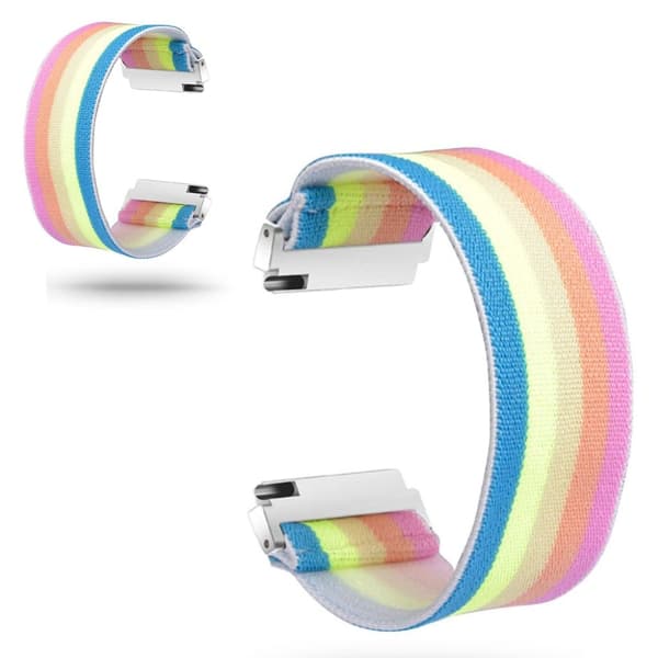 Värikäs nailon kellonauha Huawei-kelloon - Sateenkaari Multicolor
