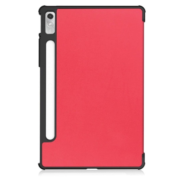 Tri-fold Leather Stand Case for Lenovo Tab P11 Pro (2nd Gen) - R Red