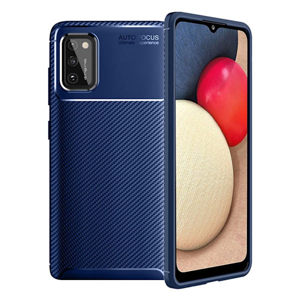 Carbon Shield Samsung Galaxy A02s etui - blå Blue