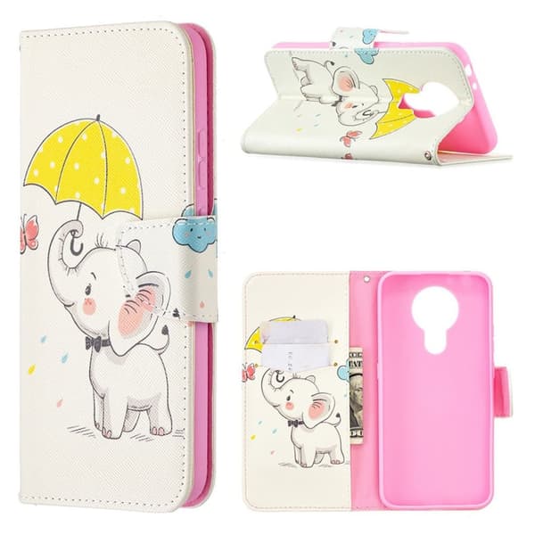 Wonderland Nokia 3.4 Flippetui - Elefant White