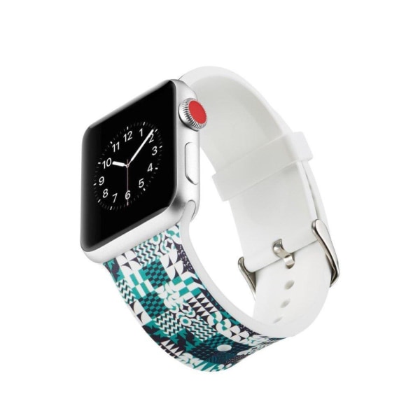 Apple Watch Series 4 44mm klockband av silikon - Geometriskt Mönster multifärg