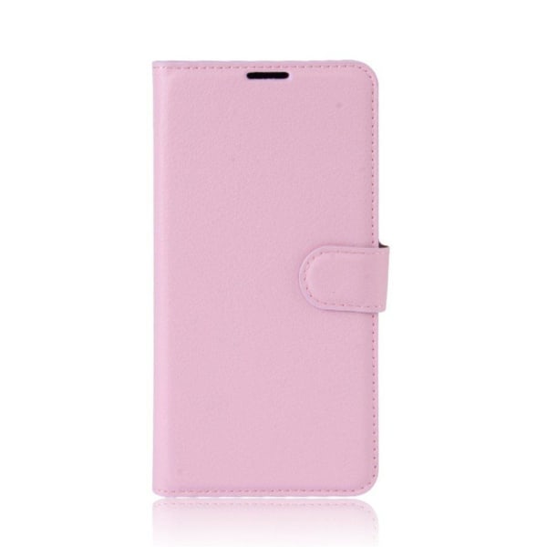 Alcatel A5 Unikt enfärgat skinn fodral - Ljus rosa Rosa