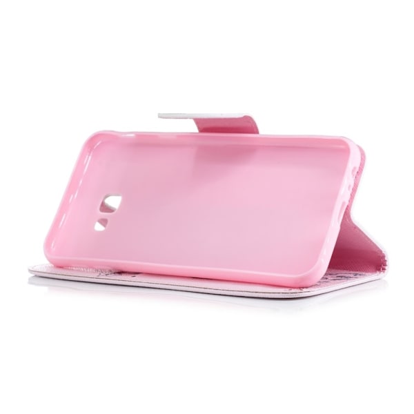 Wonderland Samsung Galaxy J4 Plus (2018) etui -  Sød giraf med briller Pink