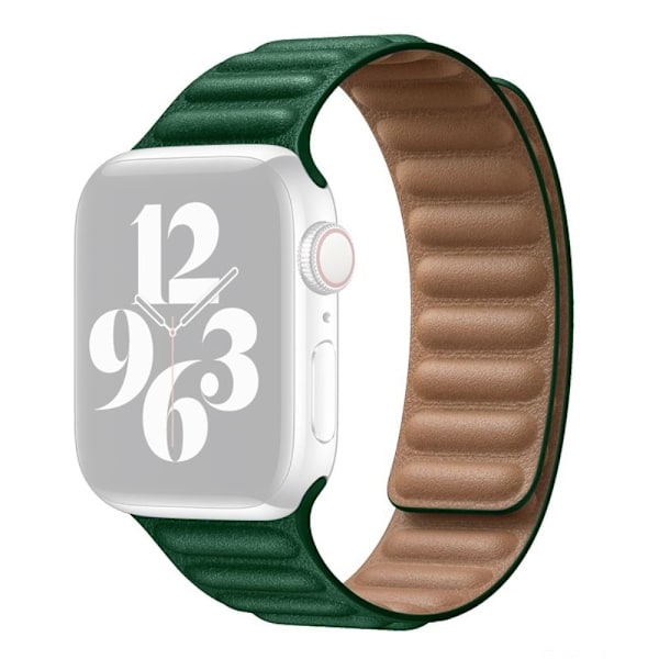 Klockarmband i äkta läder för Apple Watch Series 8 (41mm) - Alfalfa Grön