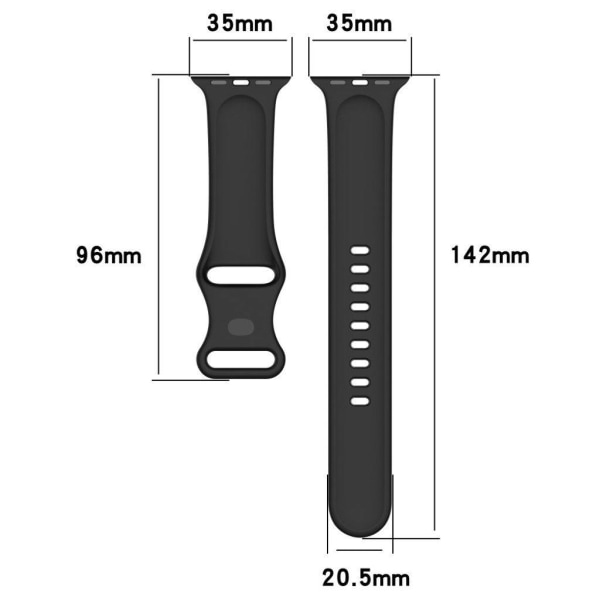 Apple Watch 42mm - 44mm silikone urrem - Rødvin / Størrelse: L Red