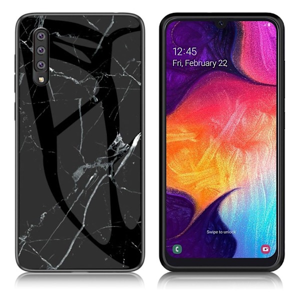 Fantasy Marble Samsung Galaxy A50 cover - Sort Black