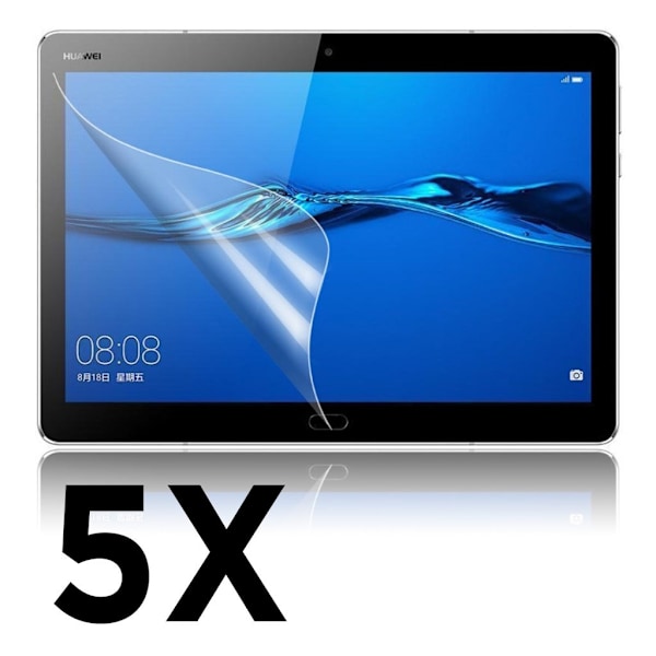 Huawei MediaPad M3 Lite 10.1 Ultra klar LCD skærmbeskytter 5 stk pakke. Transparent