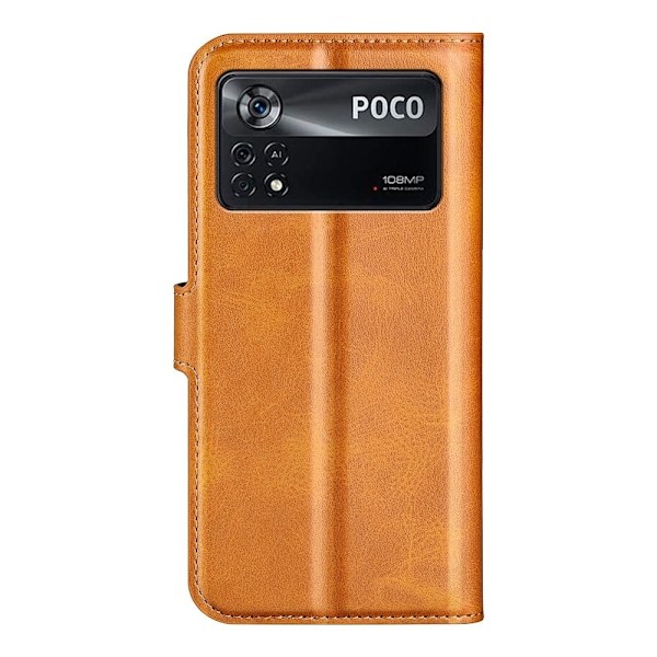 Xiaomi Poco X4 Pro 5G læderetui med pung - Gul Yellow