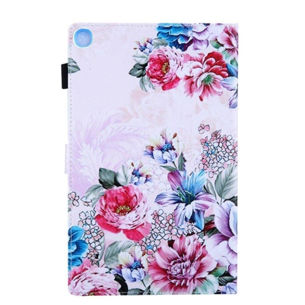 Samsung Galaxy Tab S5e pattern multi-angle leather case - Flower multifärg