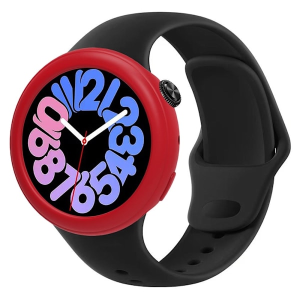 vivo Watch 3 Case Soft Silicone Protective Shell Frame Hollow-Out - Wine Red Red