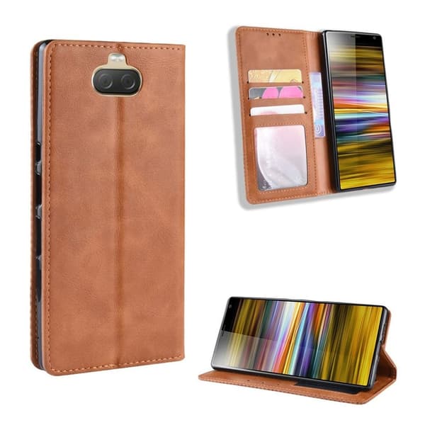 Sony Xperia 10 Vintage Skinnetui - Brun Brown