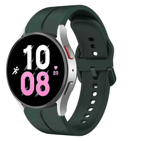 20mm silikonihihna Samsungin ja Huawei-kelloon - Mustanvihreä Green