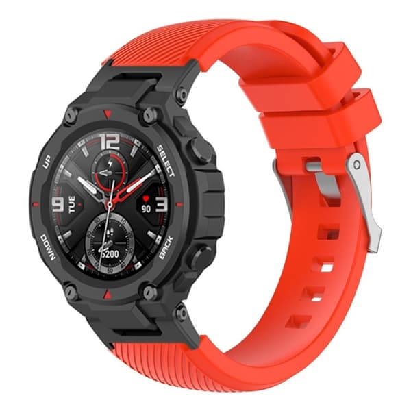 Amazfit T-Rex Pro / T-Rex / Ares twill tekstur silikone urrem - Rød Red