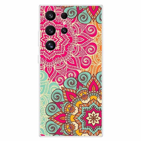 Imagine Samsung Galaxy S24 Ultra cover - Blomstermønster Pink
