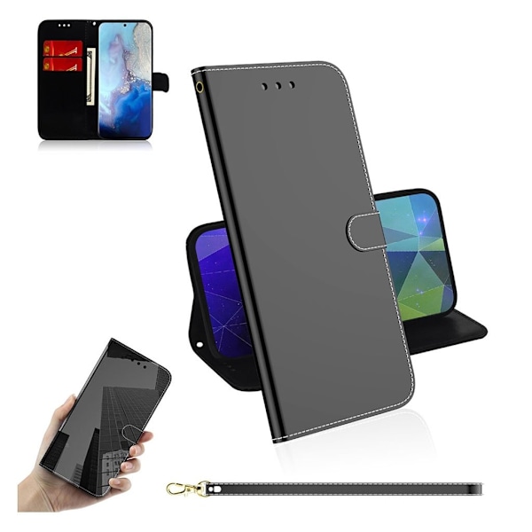 Mirror Samsung Galaxy S20 flip etui - Sort Black