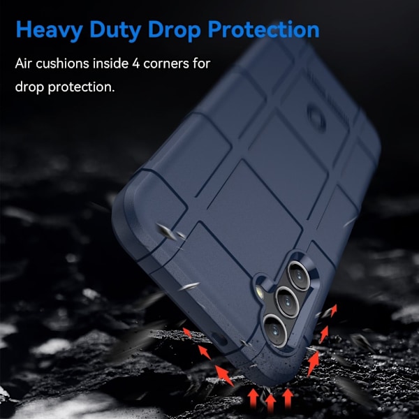 Rugged Shield Etui Samsung Galaxy A14 - Blå Blue